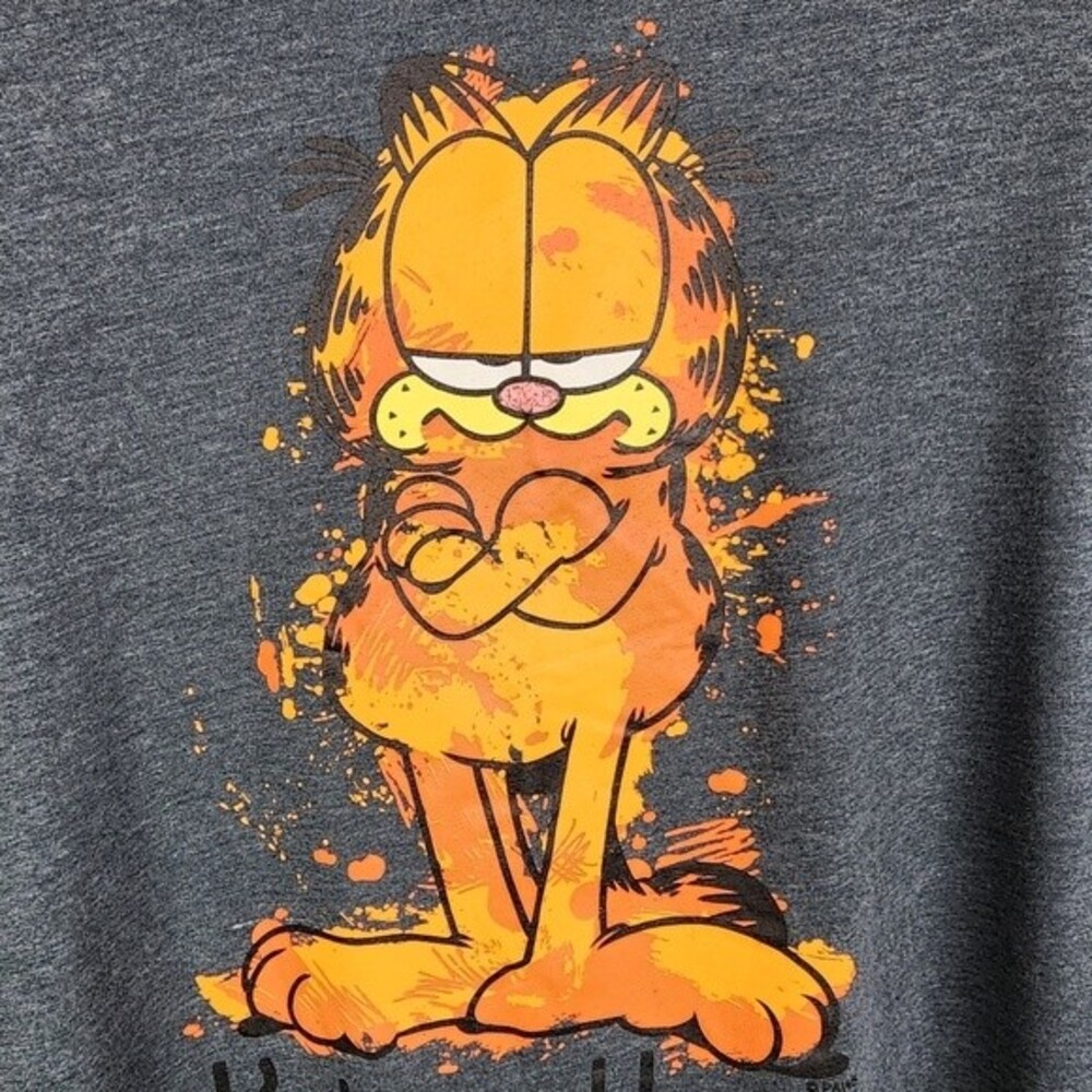 Garfield Grey Pajama Sleep Shirt Size M - Picture 3 of 14